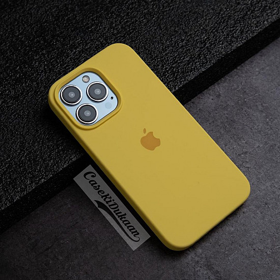 Buy Yellow Silicon Case For Iphone 14 Pro
